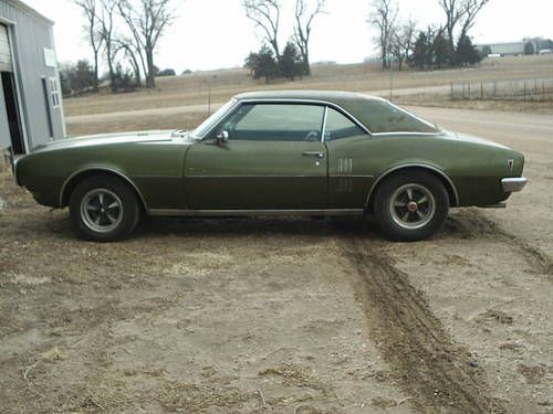 1968 pontiac firebird original green paint/black int. needs restored no reserve