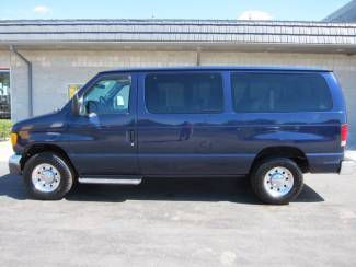 2006 ford e-350 xlt diesel window shuttle conversion  van 12 pass 61-k low miles