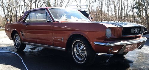 1966 mustang  barn find  pony interior  6 cylinder