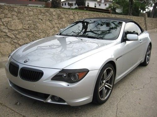 2004 645ci convertible 19" m wheels sport pkg v8 navigation htd seats calif. 645