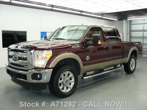 2011 ford f-250 lariat crew 4x4 diesel fx4 20's 55k mi texas direct auto