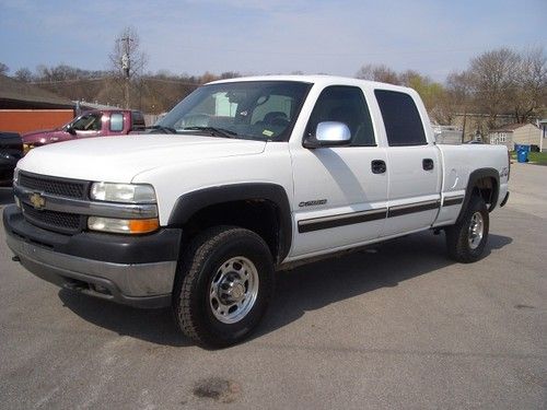 2002 chevrolet silverado 2500 4x4 crew cab 6.0l vortec v8 one owner fleet truck