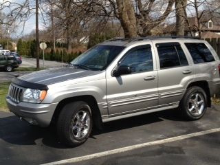 Jeep grand cherokee overland 2002 silver 4-door h.o.v8 4.7l, leather, sunroof