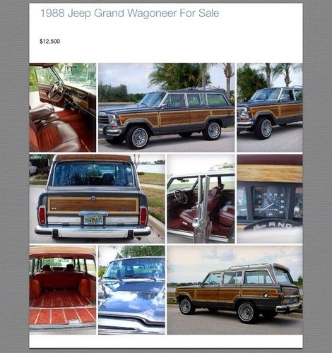 1988 jeep grand wagoneer 4x4