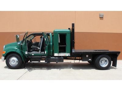 2005 ford f-650 xlt quad flatbed sleeper 5.9l cummins diesel ~ allison automatic