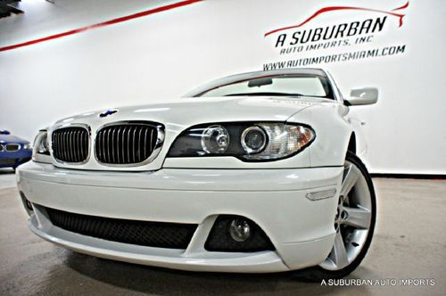 2004 bmw 325ci convertible sport pkg 17" rims alpine white over saddle cln hist.