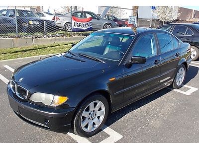 2004 bmw 325i black/black leather 53k low miles sport luxury premium package