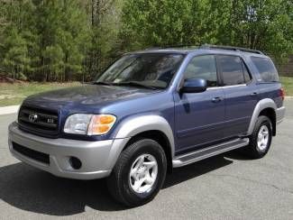 Toyota : 2001 sequoia sr5 v8 4x4 55k orig miles 1-owner records 3rd row sharp