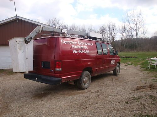 2001 ford econoline van boom lift truck super duty 35 foot