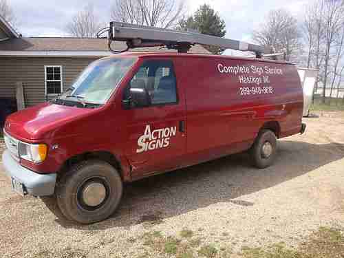 2001 Ford Econoline Van Boom Lift Truck Super Duty 35 Foot, image 4