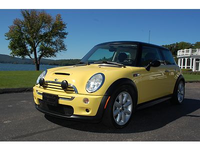 2003 mini cooper s 6 speed manual pano roof xenon only 67k miles stunning yellow