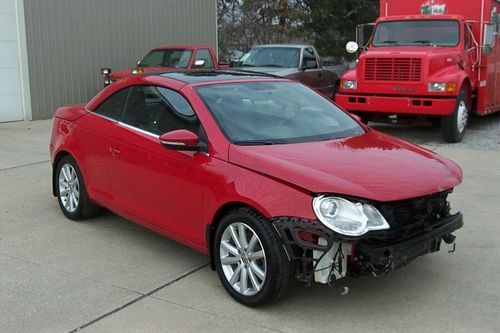 2009 volkswagen eos komfort convertible repairable salvage clean title 28,375 mi