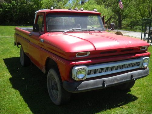 Vtg. 1963 c-10 4x4 running condition for restoration small block v8 as is no res