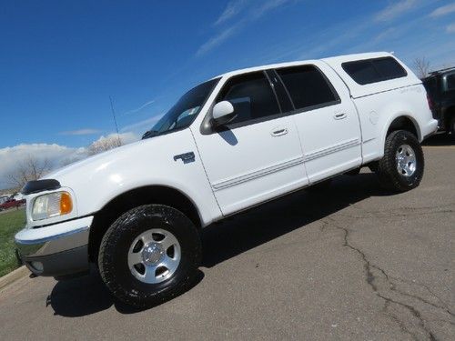 2001 ford f-150 supercrew 4x4 5.4 v8 auto w/ topper super clean new tires sharp!