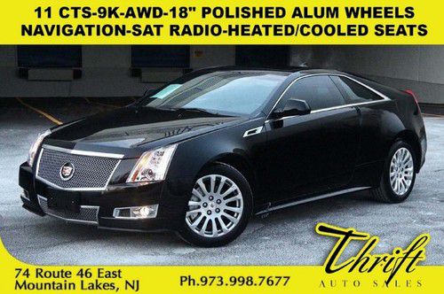 11 cts-9k-awd-18 polished alum wheels-navigation-sat radio-heated/cooled seats