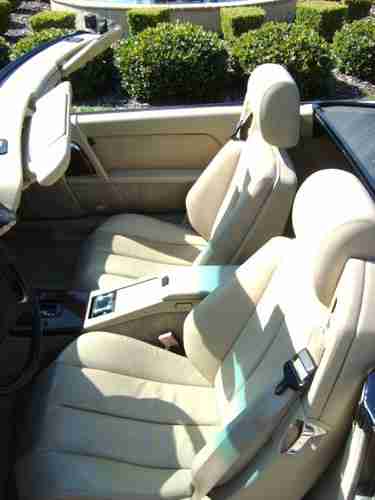 NO RESERVE 1990 MERCEDES 300SL ROADSTER 2-TOPS TAUPE/TAN, image 3