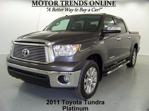 4x4 platinum navigation rearcam roof leather htd ac seats 2011 toyota tundra 28k