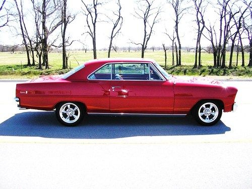 1966 nova one family car low miles v-8 auto air custom classic street rod no rat