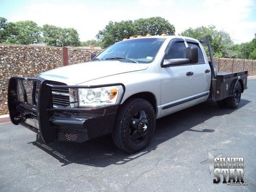 07 ram 3500 slt drw mt cummins flatbed rockstars loaded xnice 90k.miles tx!