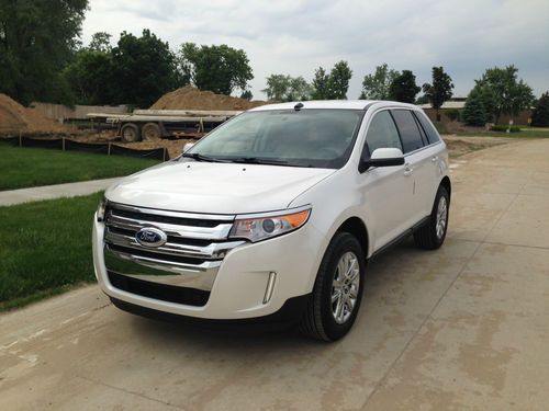 2013 white ford edge limited sport utility 4-door 3.5l