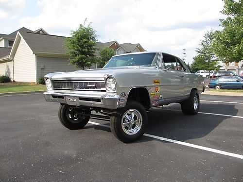 1966 chevy ii nova street gasser straight axle hotrod 327ci 350hp l79 m21