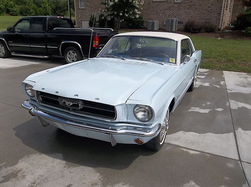 1965 mustang carolina blue restored great car working a/c yes a/c