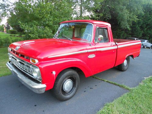 1966 ford truck short bed fleet side 390 c6 auto runs excellent solid va