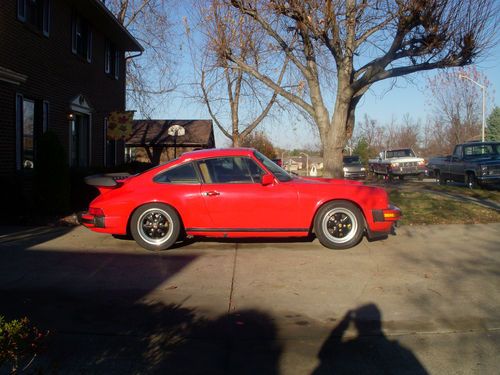 Red porshe 911 with whale tail good condition