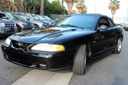 1998 mustang gt 94 95 96 97 98 99 00 01 conv convertible v8 black/black mach360