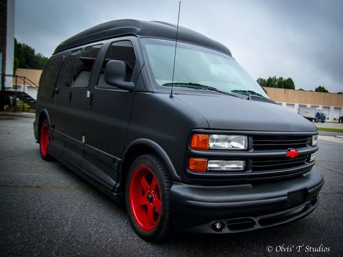 2002 chevrolet 1500 conversion custom matte black conversion van