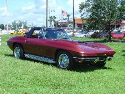 1967 chev vette orginal 390hp now 400hp tri power convertible 4speed side pipes