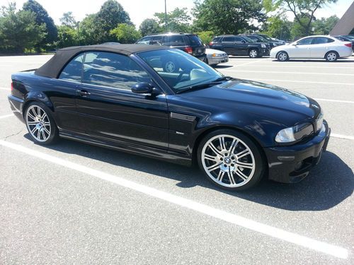 2002 bmw m3 convertible dark blue cinnamon interior 19"rims new brakes, tires