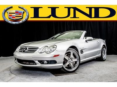 2003 sl55 amg supercharged 47901 miles convertible silver custom wheels nav