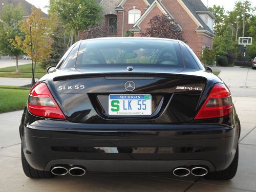 2007 Mercedes SLK55 AMG Black Great Condition Well Matinained Fresh Service, image 3