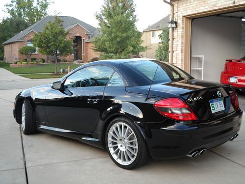 2007 Mercedes SLK55 AMG Black Great Condition Well Matinained Fresh Service, image 4