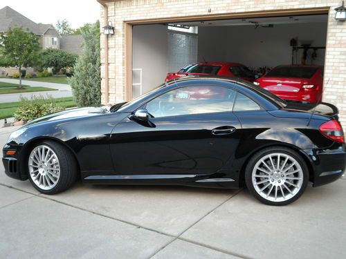 2007 Mercedes SLK55 AMG Black Great Condition Well Matinained Fresh Service, image 5