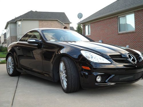 2007 Mercedes SLK55 AMG Black Great Condition Well Matinained Fresh Service, image 8