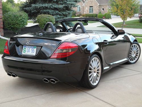 2007 Mercedes SLK55 AMG Black Great Condition Well Matinained Fresh Service, image 11