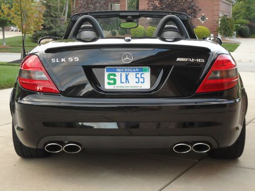 2007 Mercedes SLK55 AMG Black Great Condition Well Matinained Fresh Service, image 12