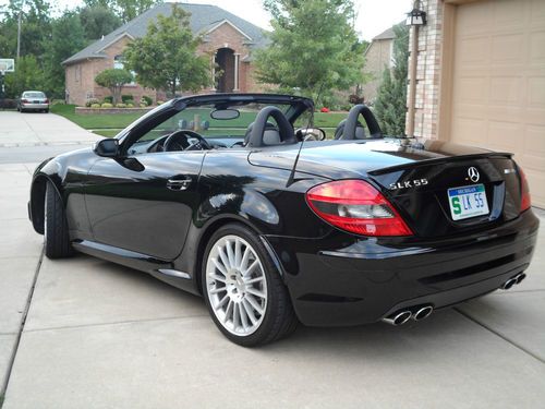 2007 Mercedes SLK55 AMG Black Great Condition Well Matinained Fresh Service, image 15