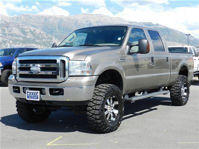 Ford crew cab powerstroke diesel lariat 4x4 custom new lift wheels tires auto