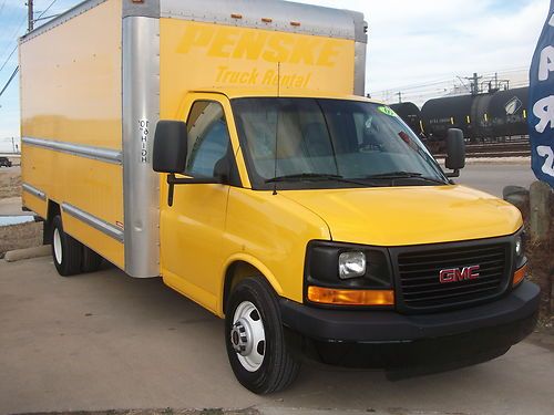 2009 gmc savana 3500 16' morgan box  cutaway commercial van drw 6.0l no reserve