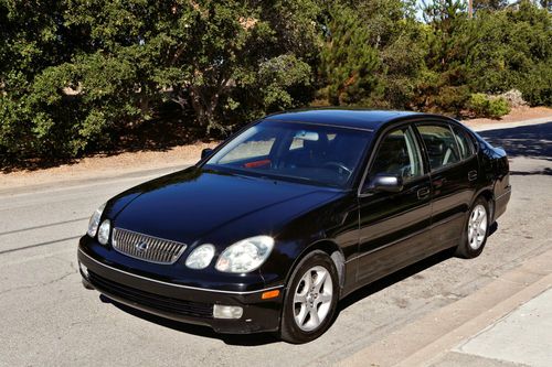 2004 lexus gs300 base sedan 4-door 3.0l; onyx black, black leather interior