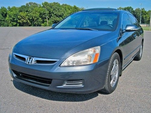 2007 honda accord v6 hybrid sedan navigation moonroof loaded leather gray