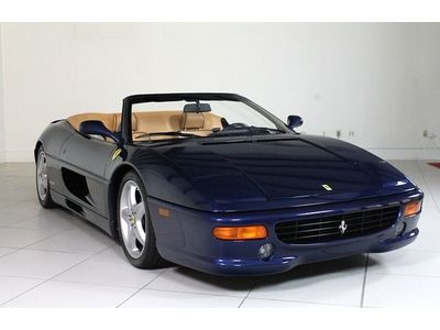 1998 f355 f1 spider, blu tour de france/beige low miles showroom display