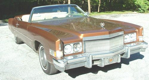 No reserve - convertible 74 eldo, 91k, parade boot, not 1971 1972 1973 1975 1976