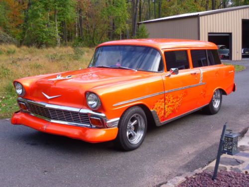 1956 chevy 210 wagon hot rod street rod resto mod body off restoration