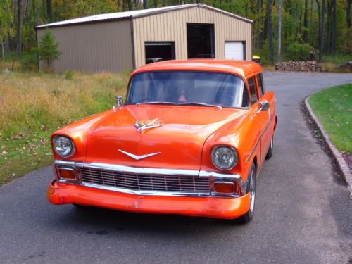 1956 chevy 210 wagon hot rod street rod resto mod body off restoration, image 2