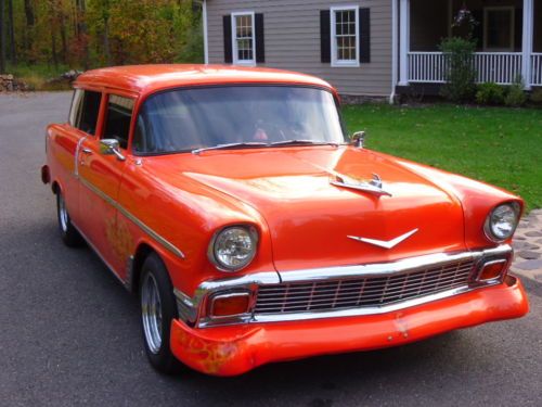 1956 chevy 210 wagon hot rod street rod resto mod body off restoration, image 3
