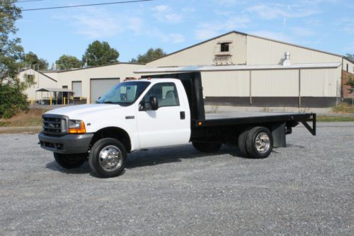 2001 ford f450 flatbed dually truck with tommy lift